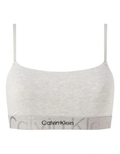 Calvin Klein Embossed Icon Cotton Unlined Bralette In Grey -Calvin Klein Sales 929464570 945791740 4 720x928