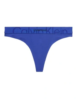 Calvin Klein Embossed Icon Cotton Thong Brief In Blue -Calvin Klein Sales 929464660 4 720x928