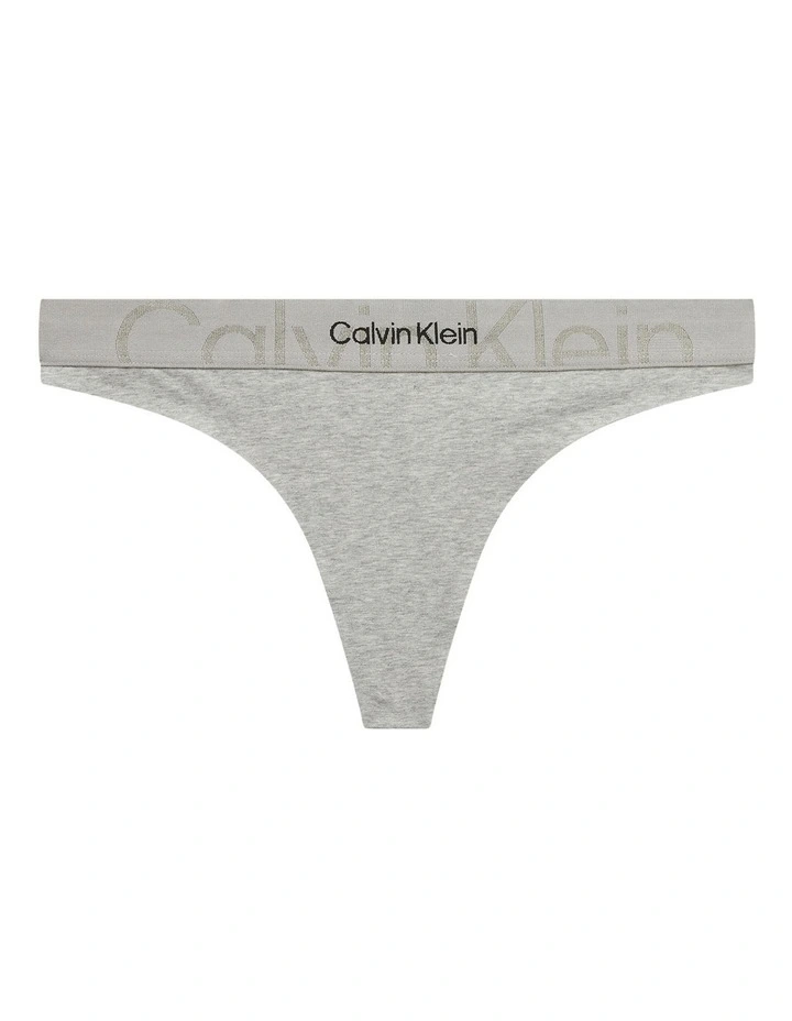 Embossed Icon Cotton Thong Brief In Grey Calvin Klein Embossed Icon Cotton Thong Brief In Grey -Calvin Klein Sales