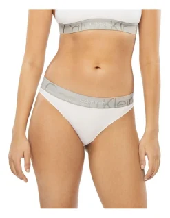 Calvin Klein Embossed Icon Cotton Bikini Brief In White