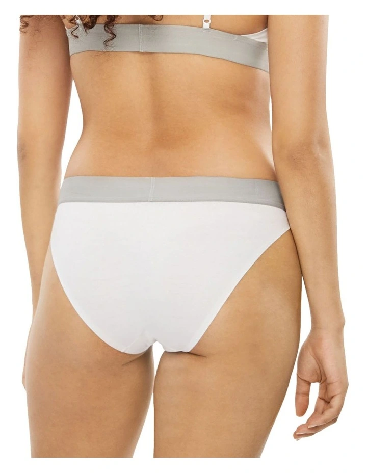 Embossed Icon Cotton Bikini Brief in White Calvin Klein Embossed Icon Cotton Bikini Brief In White -Calvin Klein Sales