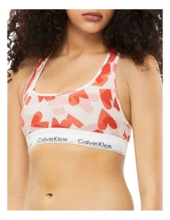 Calvin Klein Modern Cotton V-Day Unlined Bralette In Orange Print 2 Calvin Klein Modern Cotton V-Day Unlined Bralette In Orange Print -Calvin Klein Sales 929464840 3 720x928
