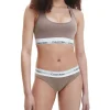 Calvin Klein Modern Cotton Naturals Unlined Bralette In Rich Taupe