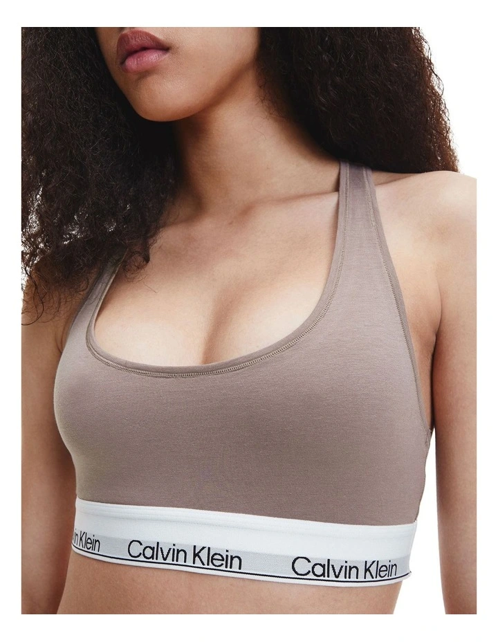 Modern Cotton Naturals Unlined Bralette In Rich Taupe Calvin Klein Modern Cotton Naturals Unlined Bralette In Rich Taupe -Calvin Klein Sales
