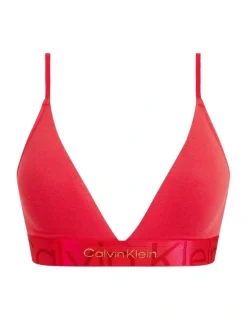 Calvin Klein Embossed Icon Cotton Holiday Lightly Lined Triangle Bralette In Red -Calvin Klein Sales 929465200 6 720x928