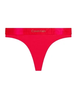 Calvin Klein Embossed Icon Cotton Holiday Thong Brief In Red -Calvin Klein Sales 929465290 4 720x928