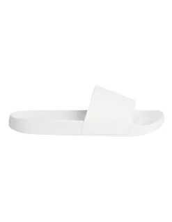 Calvin Klein Textured Logo Sliders In White
