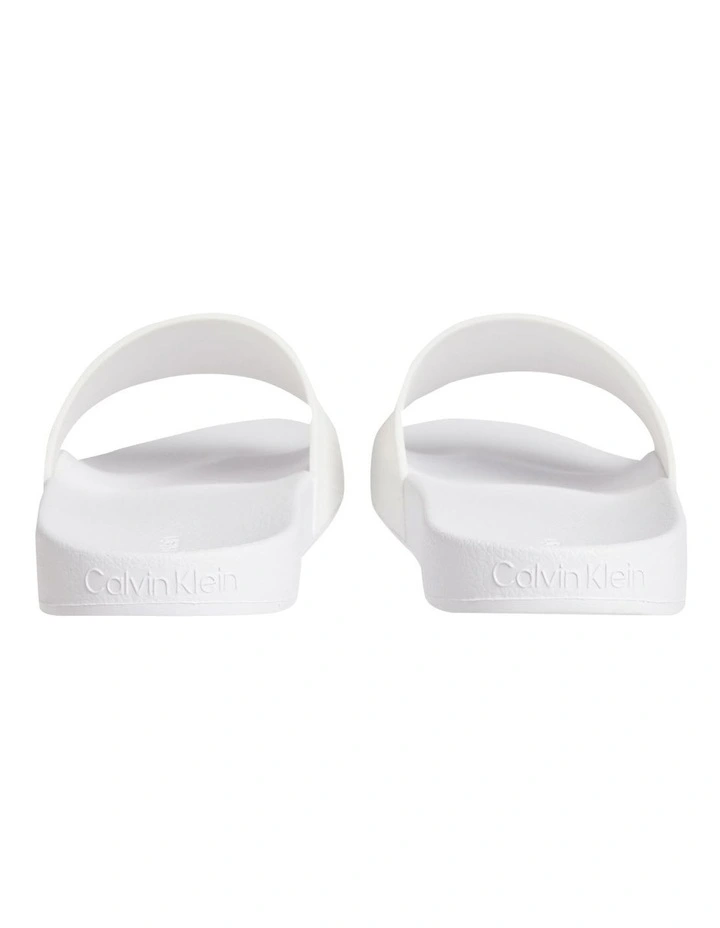 Textured Logo Sliders In White Calvin Klein Textured Logo Sliders In White -Calvin Klein Sales