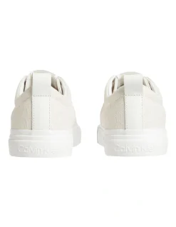 Calvin Klein Recycled Vulcanized Neutral Monogram Sneakers In Cream -Calvin Klein Sales 934330420 3 720x928