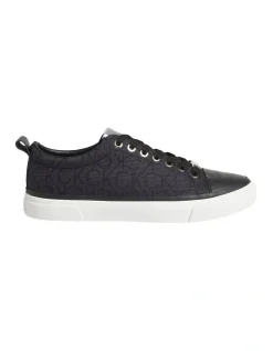 Calvin Klein Recycled Vulcanized Sneakers In Black