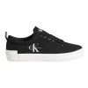 Calvin Klein Recycled Canvas Trainers In Black
