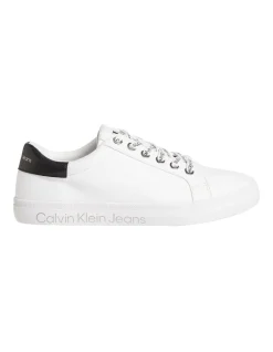 Calvin Klein Recycled Low Profile Sneakers In White
