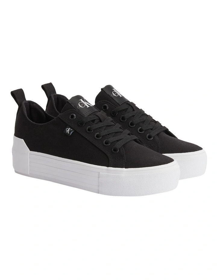 Recycled Canvas Platform Trainers In Black Calvin Klein Recycled Canvas Platform Trainers In Black -Calvin Klein Sales