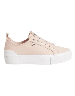 Calvin Klein Recycled Canvas Platform Sneakers In Pink Blush