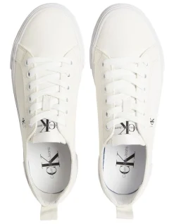 Calvin Klein Recycled Canvas Platform Sneakers In White -Calvin Klein Sales 934331950 4 720x928