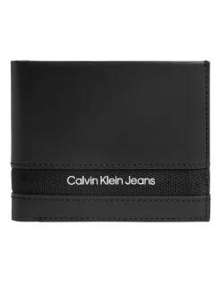 Calvin Klein Urban Explorer Leather Wallet In Black