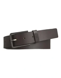Calvin Klein 35mm Essential Leather Belt In Dark Brown