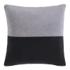 Calvin Klein Colourblock Rib Logo Cushion In Grey/Black