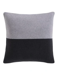 Calvin Klein Colourblock Rib Logo Cushion In Grey/Black