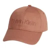 Calvin Klein Organic Cotton Logo Cap In Brick Rust