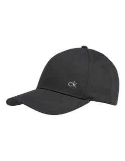 Calvin Klein Logo Baseball Cap In Black