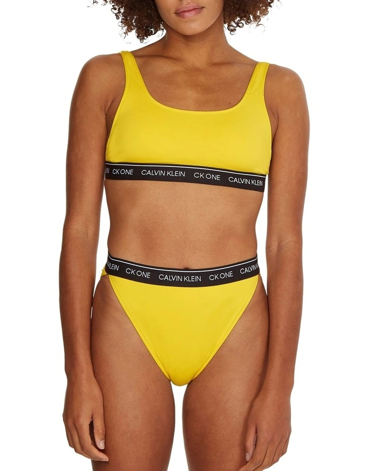 High Waist Cheeky Bikini Brief In Bold Yellow Calvin Klein High Waist Cheeky Bikini Brief In Bold Yellow -Calvin Klein Sales