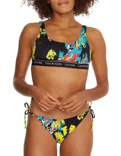 Calvin Klein Swim Printed Bralette In Multi