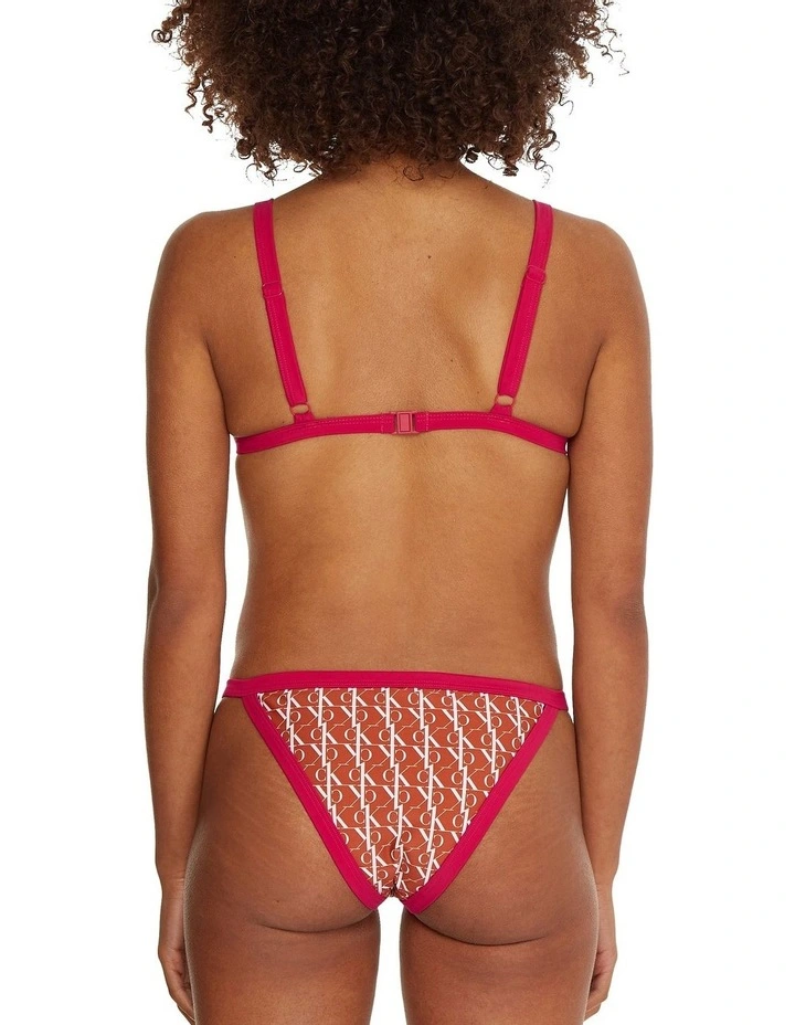 Triangle Fixed Swim Top in Monogram Orange Calvin Klein Triangle Fixed Swim Top In Monogram Orange -Calvin Klein Sales