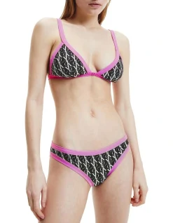 Calvin Klein Swim Bikini Brief In Monogram Black
