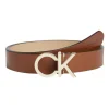Calvin Klein Re-Lock CK Logo Belt In Tan