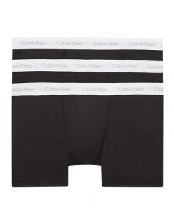Calvin Klein Cotton Stretch Boxer Brief 3 Pack In Black