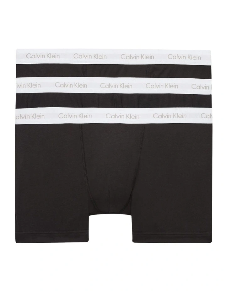 Cotton Stretch Boxer Brief 3 Pack In Black Calvin Klein Cotton Stretch Boxer Brief 3 Pack In Black -Calvin Klein Sales