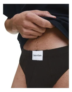 Calvin Klein Pure Cotton Stretch Bikini Briefs 3 Pack In Black -Calvin Klein Sales 942248980 4 720x928