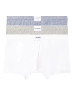 Calvin Klein Pure Cotton Stretch Trunks 3 Pack In Multi