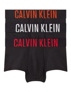 Calvin Klein Intense Power Micro Low Rise Trunks 3 Pack In Black Multi
