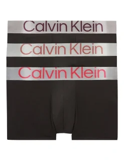 Calvin Klein Reconsidered Steel Micro Low Rise Trunks 3 Pack In Black