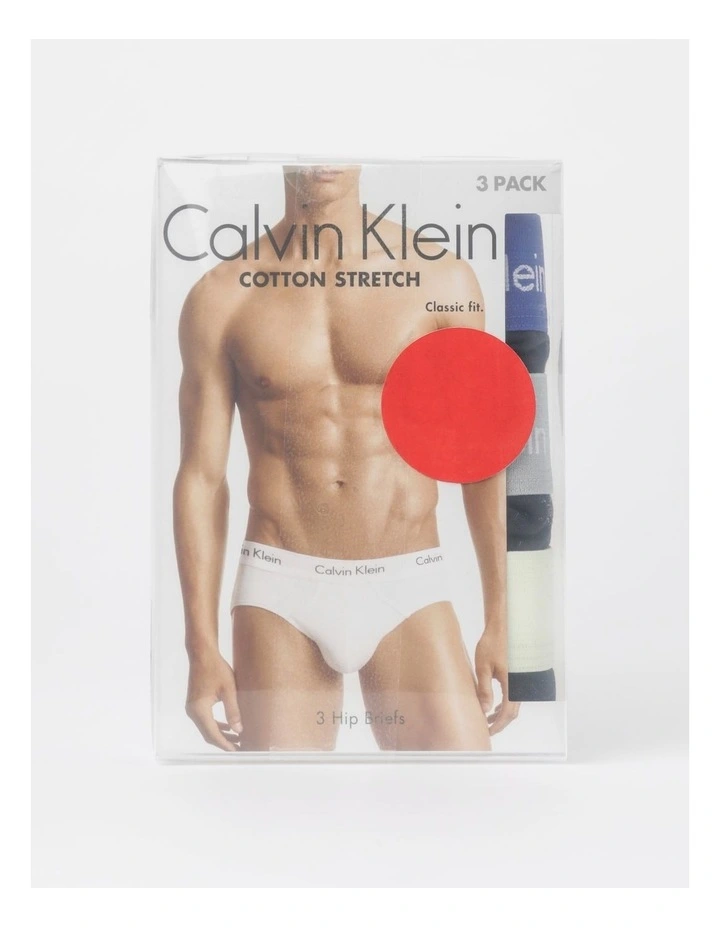 Cotton Stretch Briefs 3 Pack in Multi Calvin Klein Cotton Stretch Briefs 3 Pack In Multi -Calvin Klein Sales
