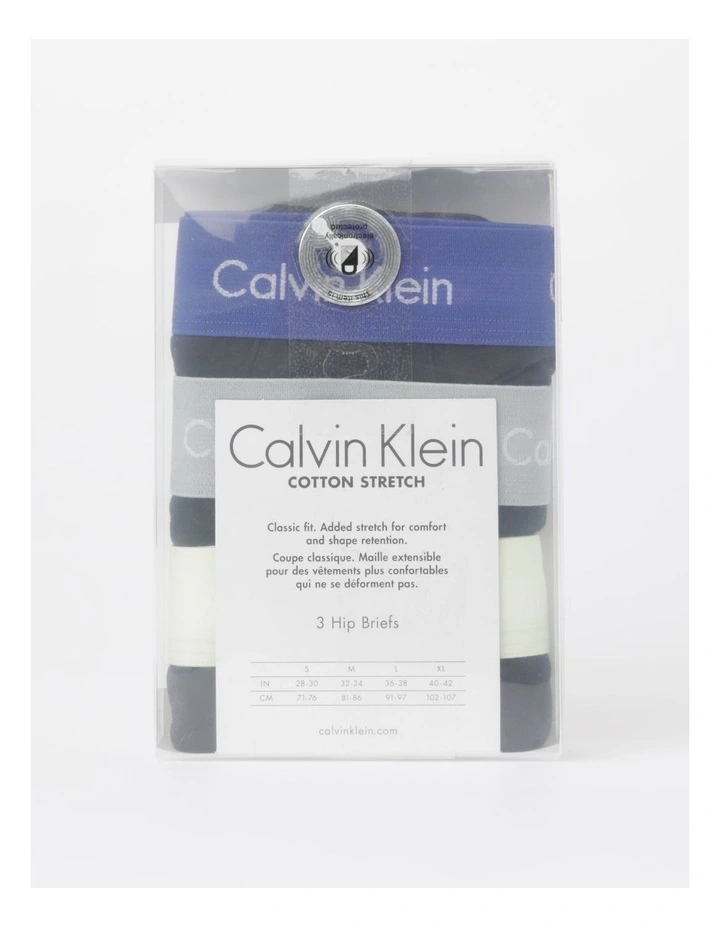 Cotton Stretch Briefs 3 Pack in Multi Calvin Klein Cotton Stretch Briefs 3 Pack In Multi -Calvin Klein Sales