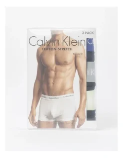 Calvin Klein Cotton Stretch Low Rise Trunks 3 Pack In Multi