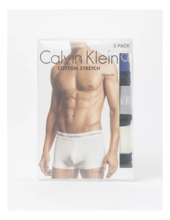Cotton Stretch Low Rise Trunks 3 Pack in Multi Calvin Klein Cotton Stretch Low Rise Trunks 3 Pack In Multi -Calvin Klein Sales