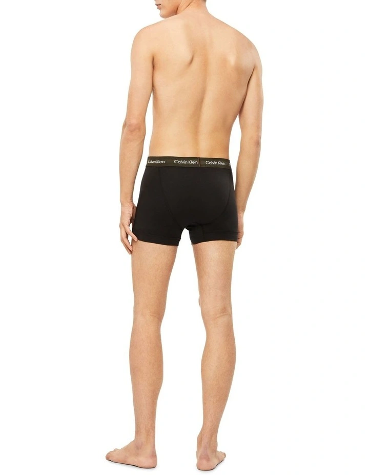 Cotton Stretch Trunks 3 Pack in Black Multi Calvin Klein Cotton Stretch Trunks 3 Pack In Black Multi -Calvin Klein Sales
