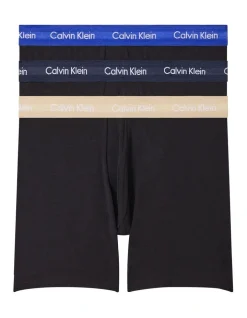 Calvin Klein Cotton Stretch Boxer Brief 3 Pack In Black Multi