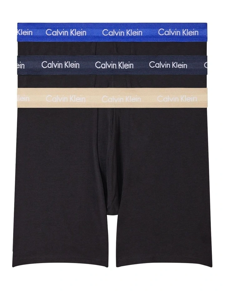 Cotton Stretch Boxer Brief 3 Pack in Black Multi Calvin Klein Cotton Stretch Boxer Brief 3 Pack In Black Multi -Calvin Klein Sales