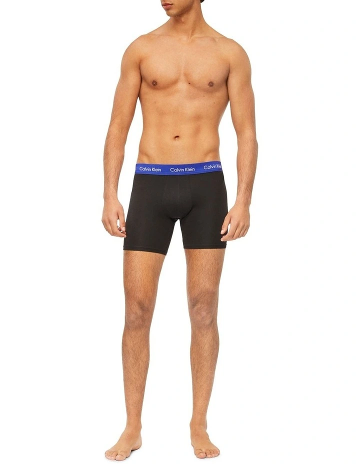 Cotton Stretch Boxer Brief 3 Pack in Black Multi Calvin Klein Cotton Stretch Boxer Brief 3 Pack In Black Multi -Calvin Klein Sales