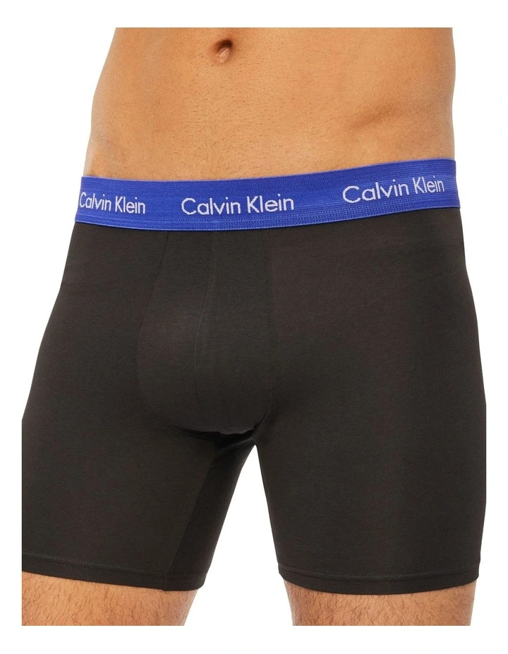 Cotton Stretch Boxer Brief 3 Pack in Black Multi Calvin Klein Cotton Stretch Boxer Brief 3 Pack In Black Multi -Calvin Klein Sales
