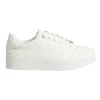 Calvin Klein Recycled Logo Platform Trainers In White