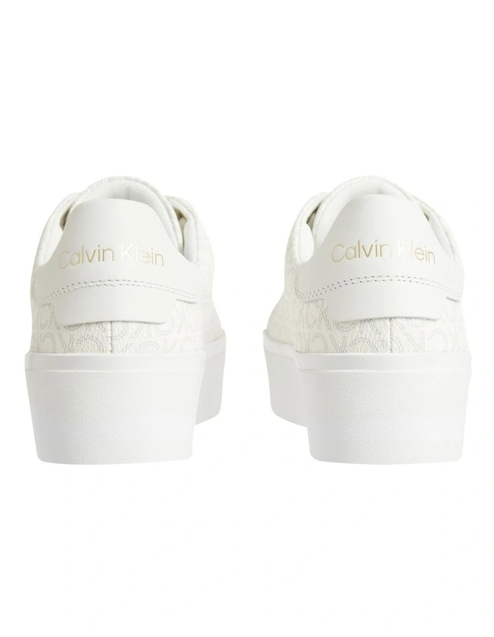 Recycled Logo Platform Trainers In White Calvin Klein Recycled Logo Platform Trainers In White -Calvin Klein Sales