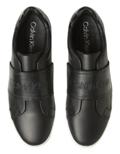 Calvin Klein Leather Flatform Slip On Sneakers In Black 2 Calvin Klein Leather Flatform Slip On Sneakers In Black -Calvin Klein Sales 943869610 3 720x928