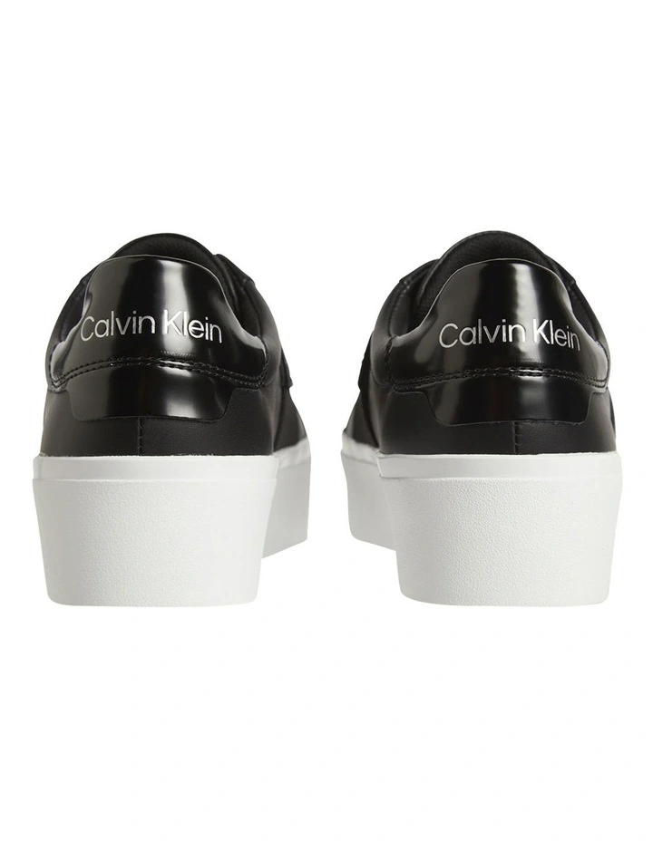 Leather Flatform Slip On Sneakers In Black Calvin Klein Leather Flatform Slip On Sneakers In Black -Calvin Klein Sales