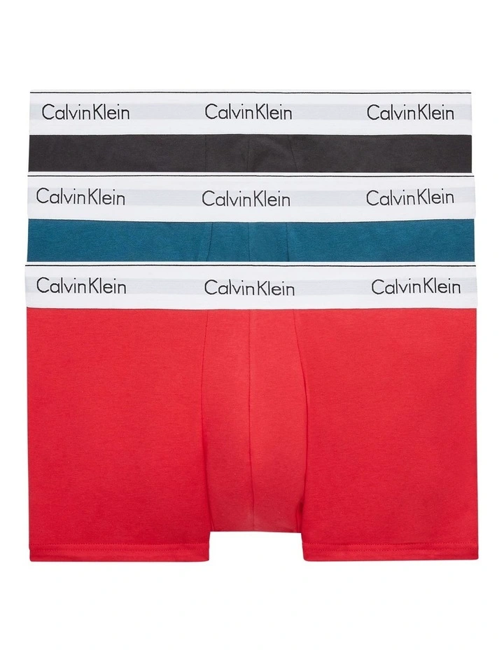 Modern Cotton Stretch Low Rise Trunks 3 Pack In Multi Calvin Klein Modern Cotton Stretch Low Rise Trunks 3 Pack In Multi -Calvin Klein Sales